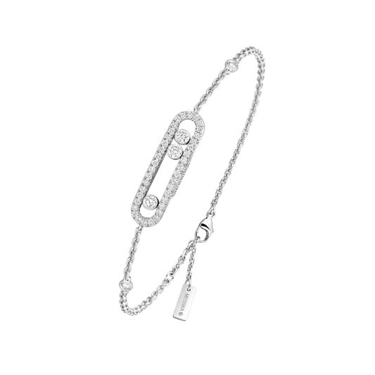 Move Pavé Bracelet- 18K Gold