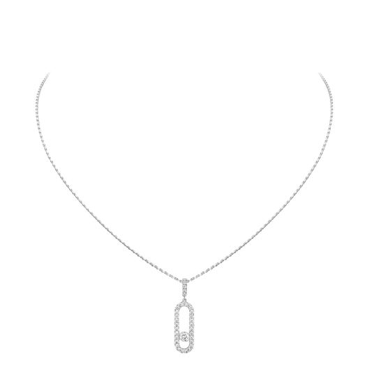 Move Uno Pavé Diamond Necklace – 18K Gold
