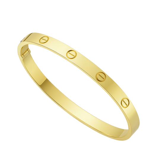 18K Gold Love Bangle